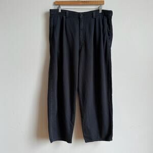 OZMA Field Pant Tencel Bull Denim in Ink Black